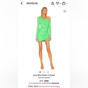 Camila Coelho Lina Mini Dress in Green